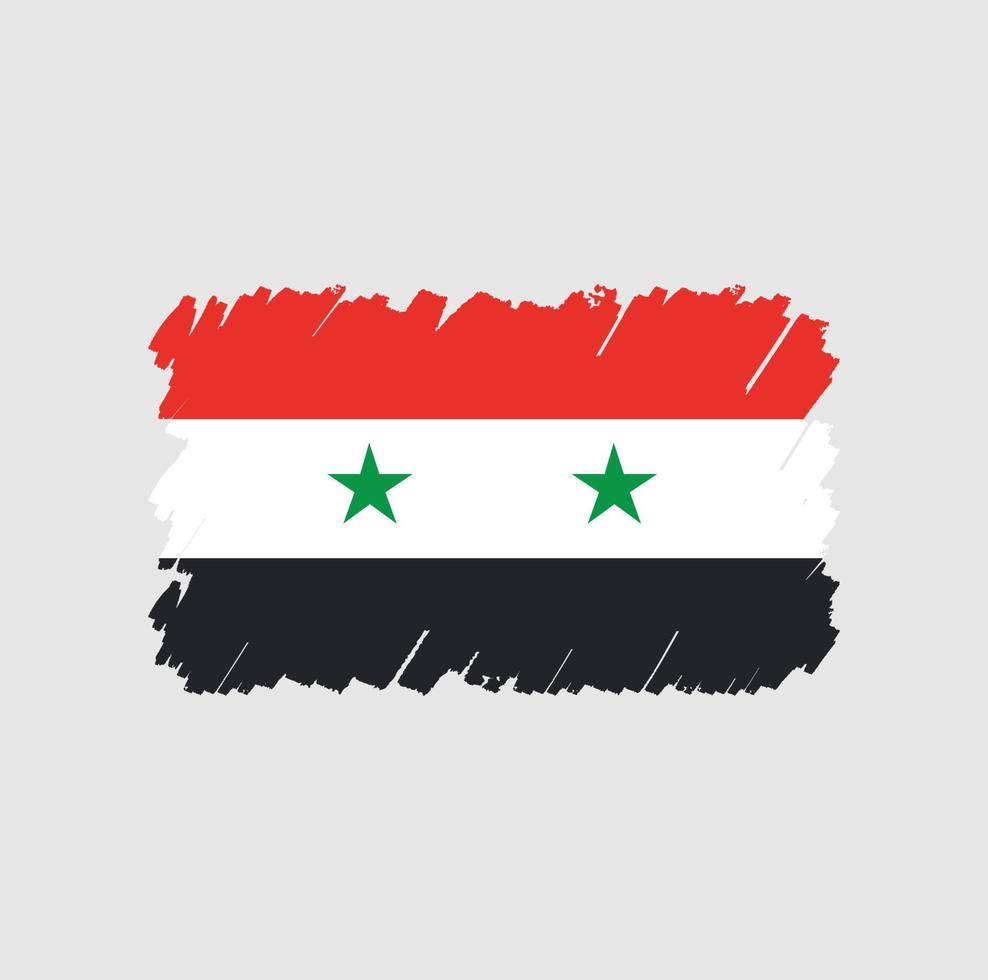 pincel de bandera de siria vector