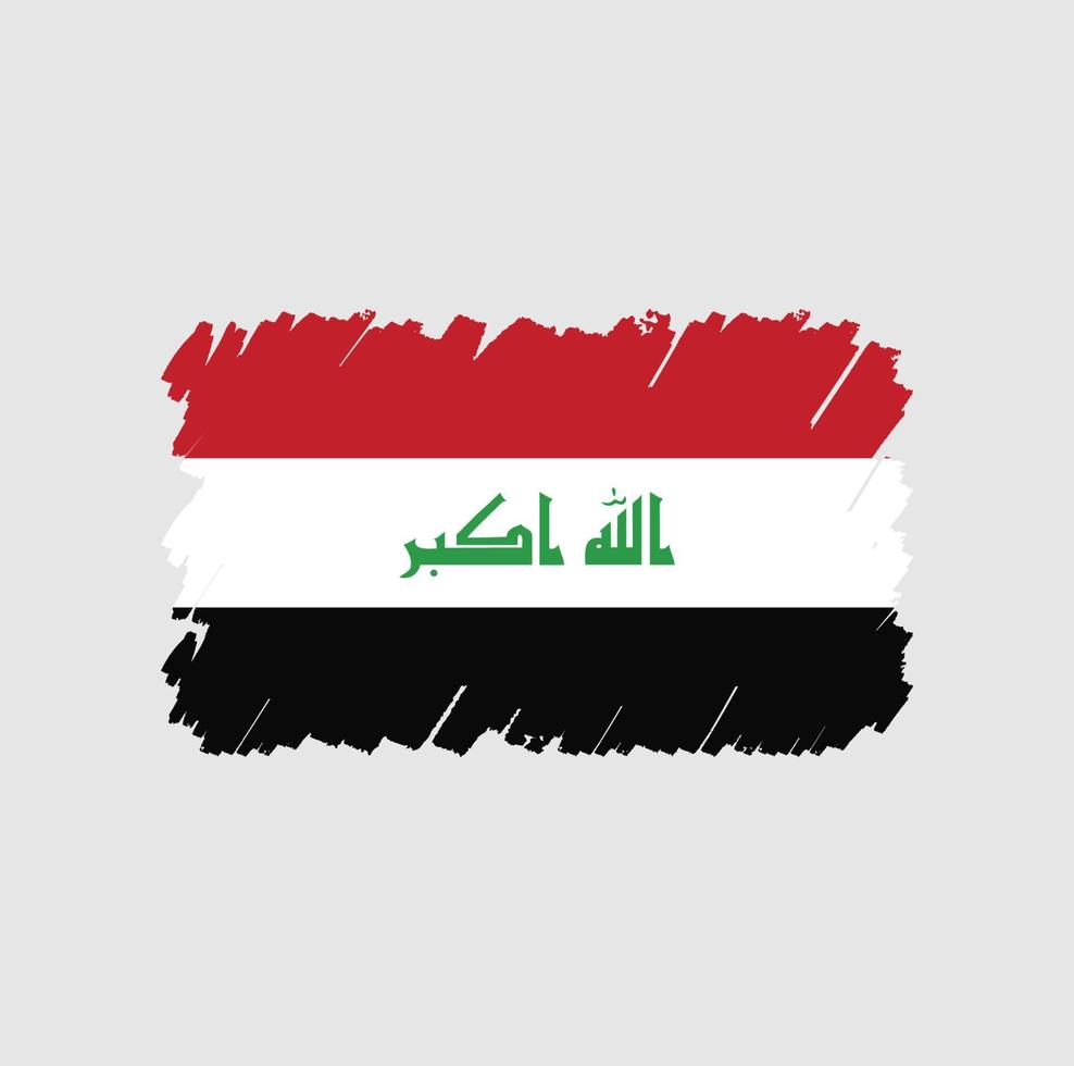 Iraq Flag Brush vector