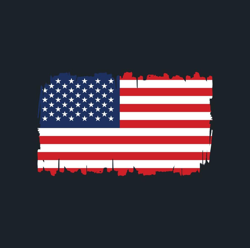 American Flag Brush Strokes. National Flag vector