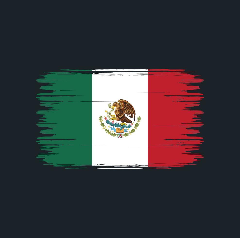 cepillo de bandera de méxico. bandera nacional vector