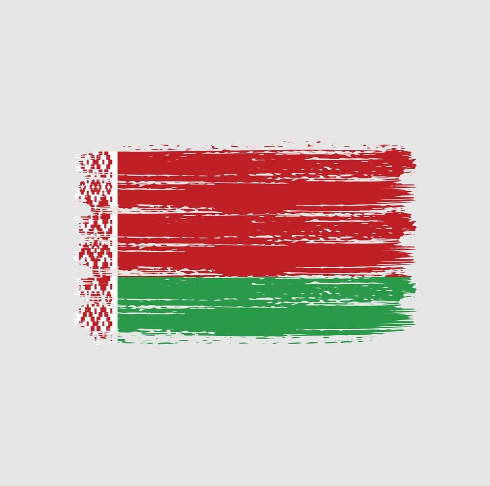Belarus Flag Brush Strokes. National Flag vector