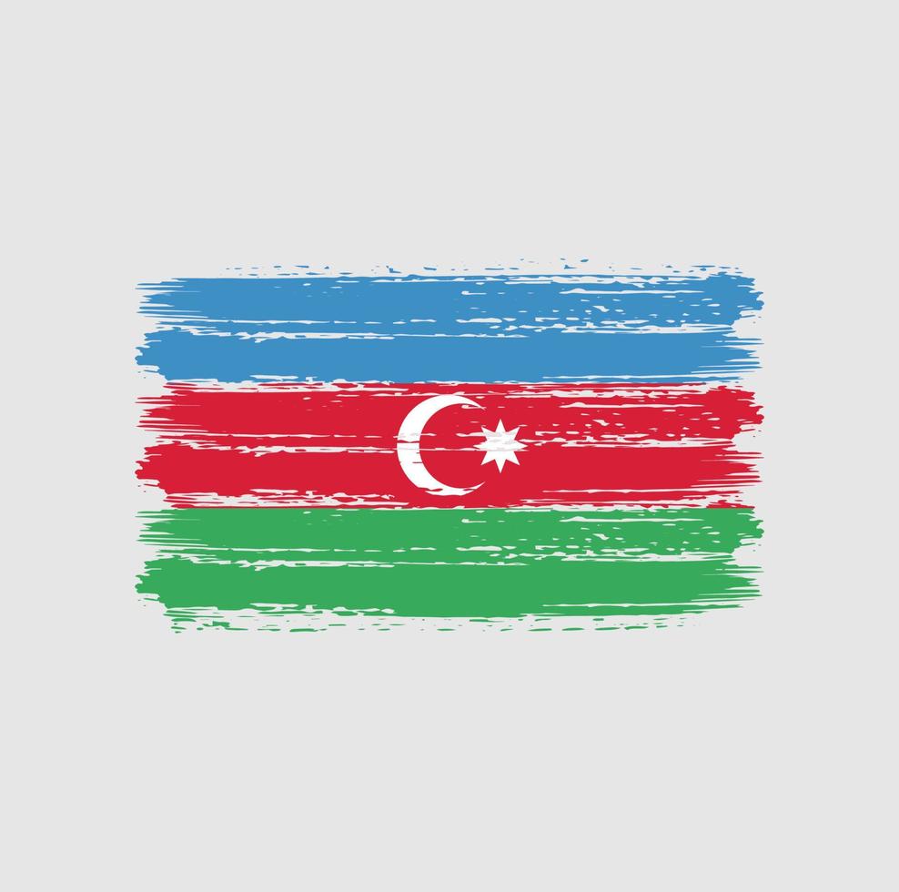 Azerbaijan Flag Brush Strokes. National Flag vector