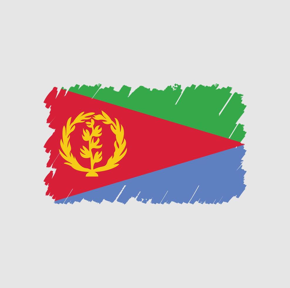 Eritrea Flag Brush vector