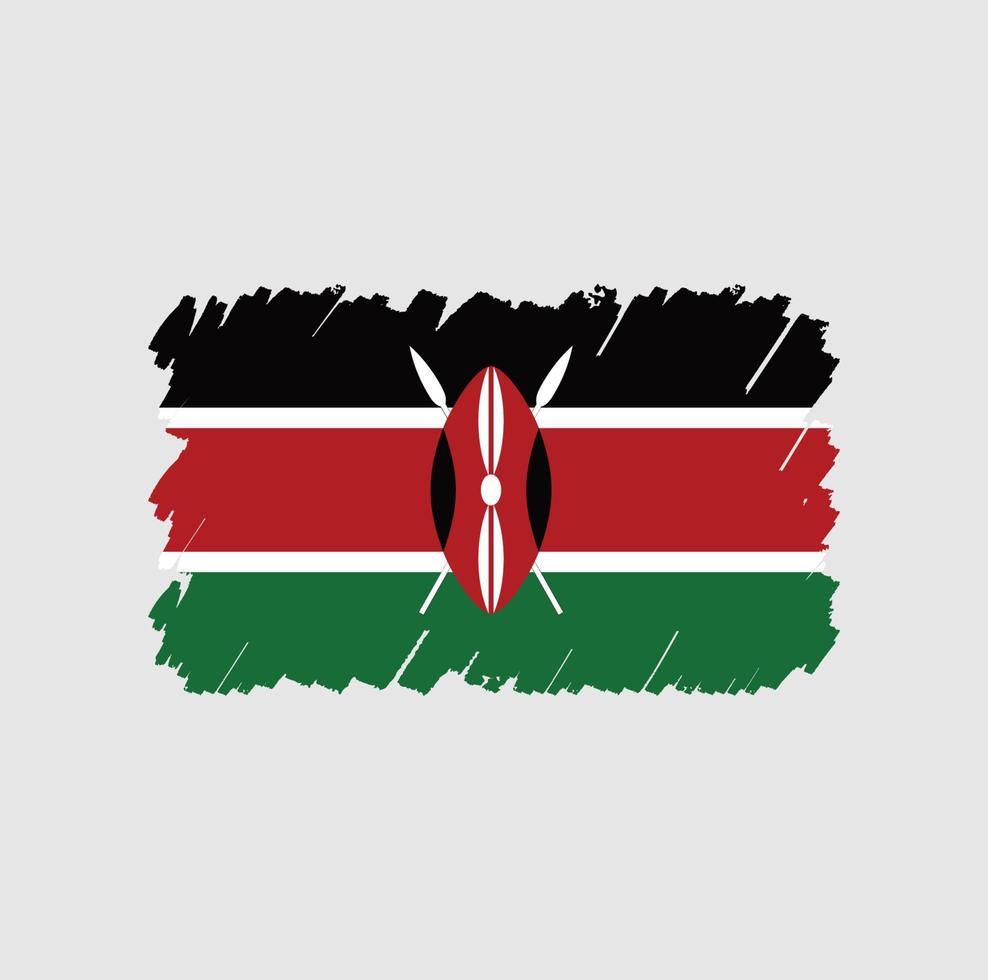 Kenya Flag Brush vector