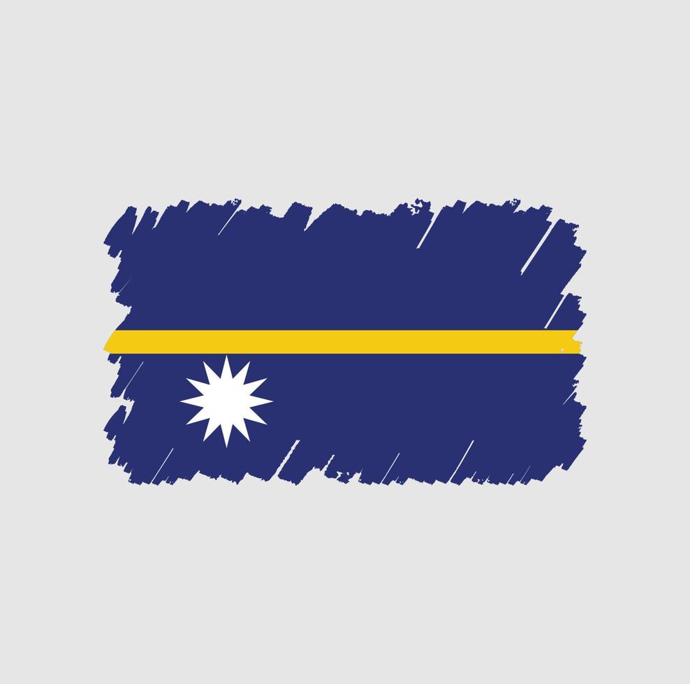 Nauru Flag Brush vector