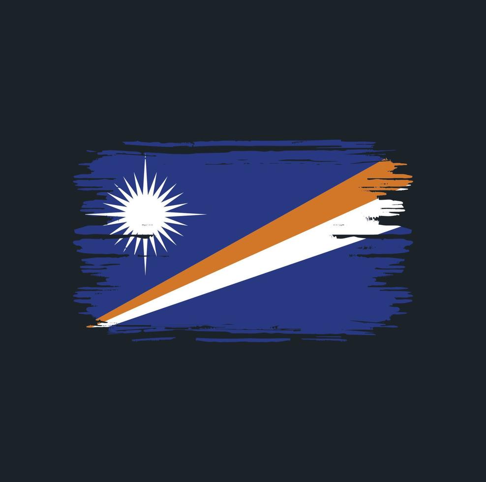 pincel de bandera de las islas marshall. bandera nacional vector