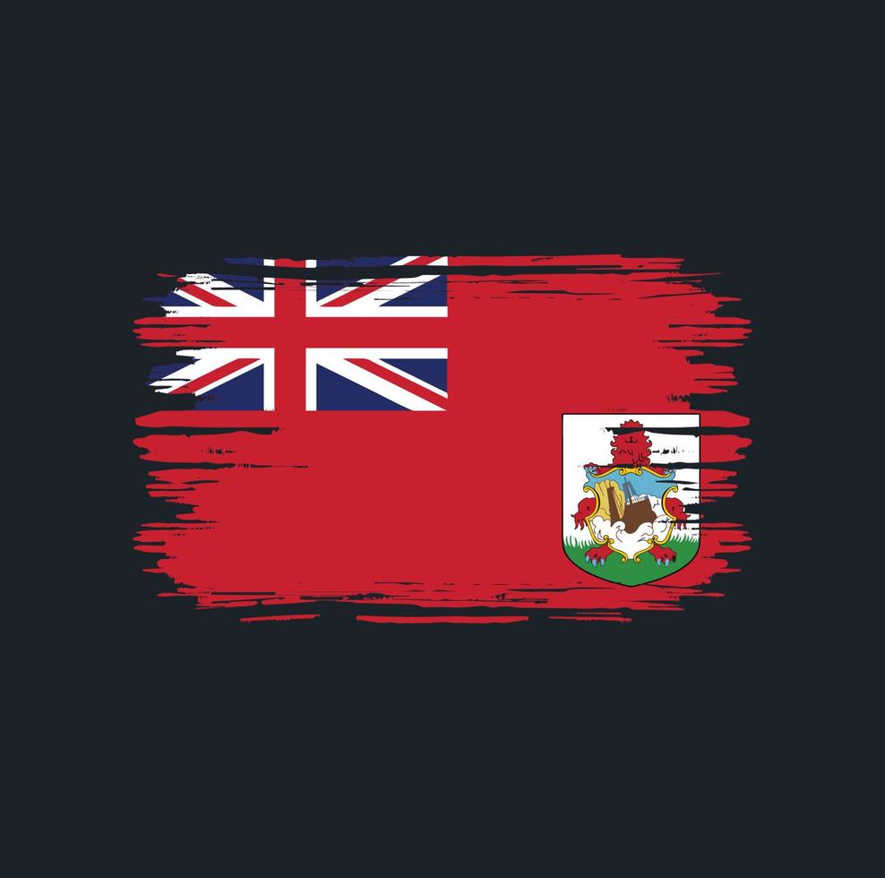 Bermuda Flag Brush. National Flag vector