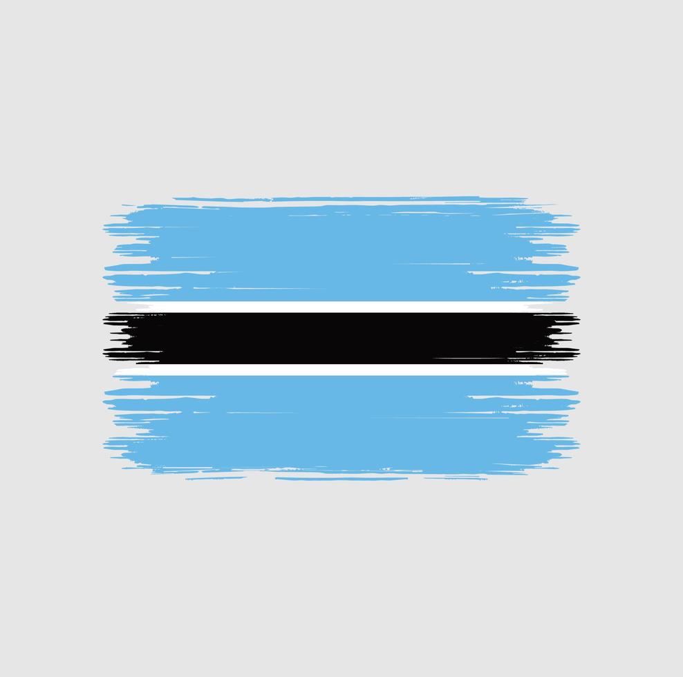 Botswana Flag Brush. National Flag vector