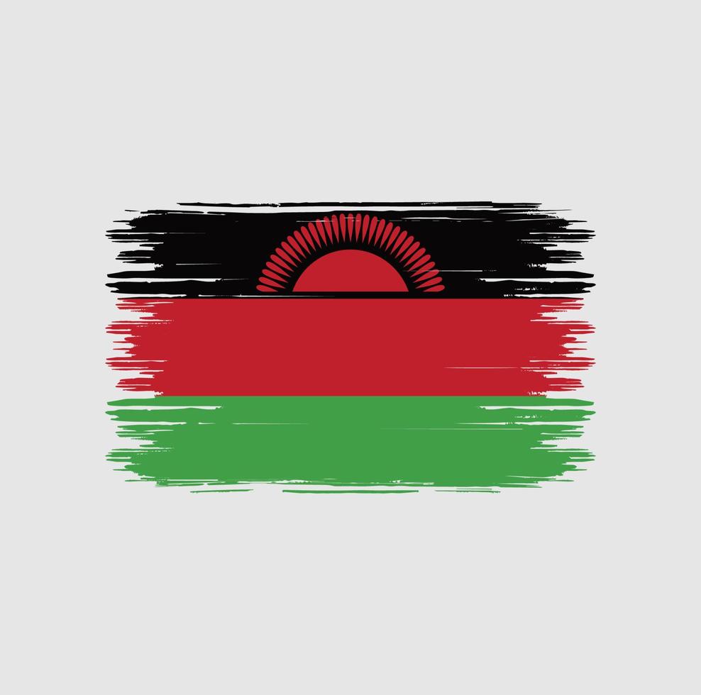 Malawi Flag Brush. National flag vector