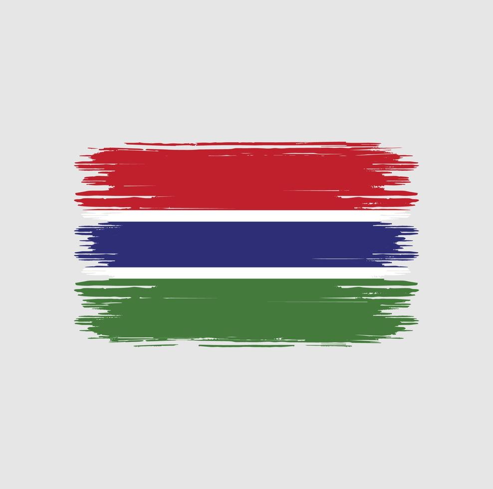 Gambia Flag Brush. National flag vector