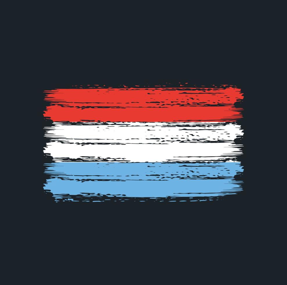 Luxembourg Flag Brush Strokes. National Flag vector