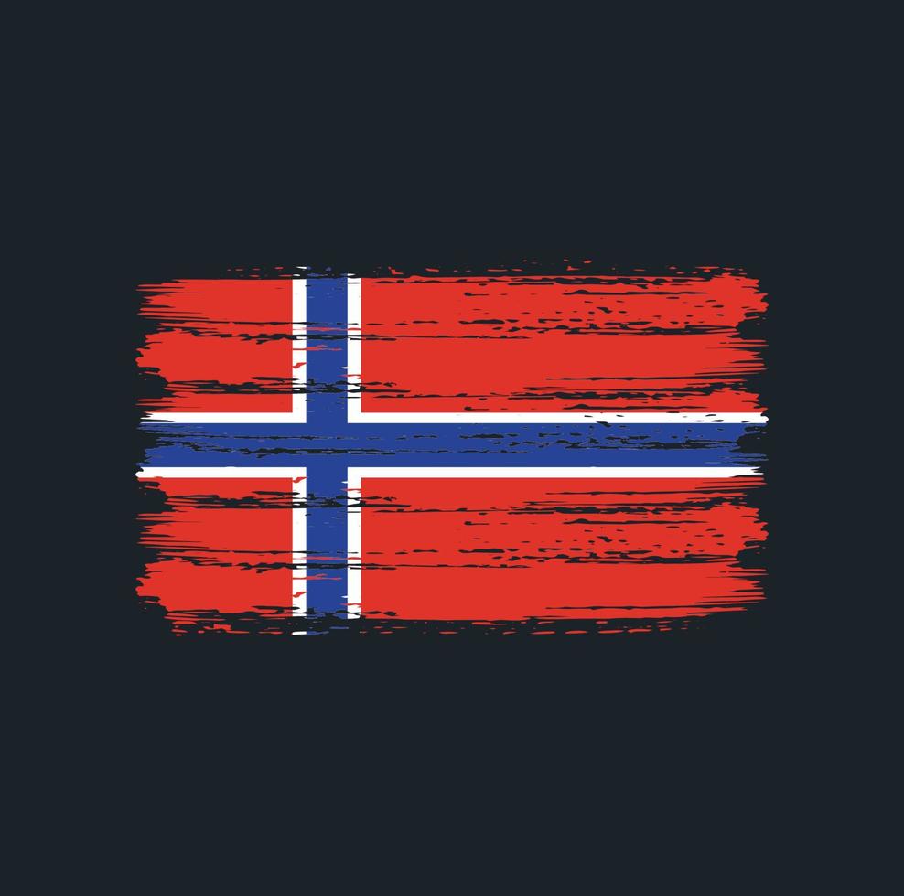Norway Flag Brush Strokes. National Flag vector