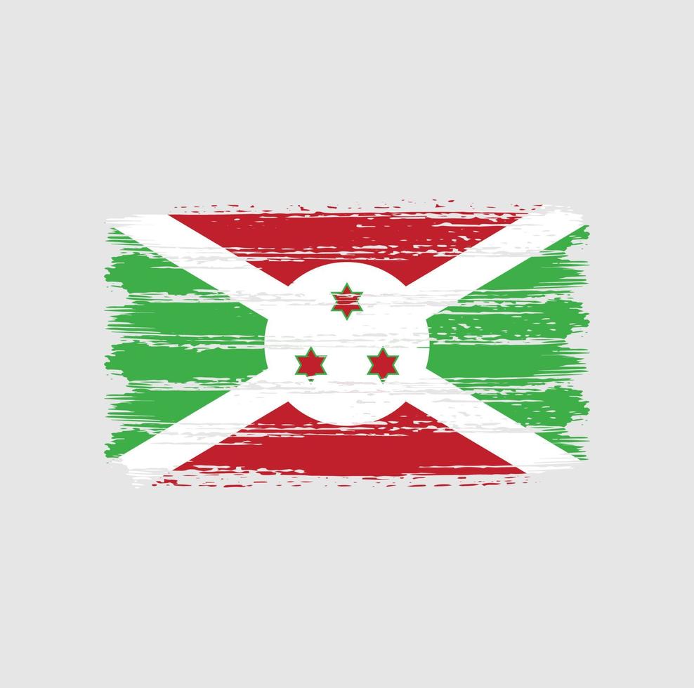 Burundi Flag Brush Strokes. National Flag vector