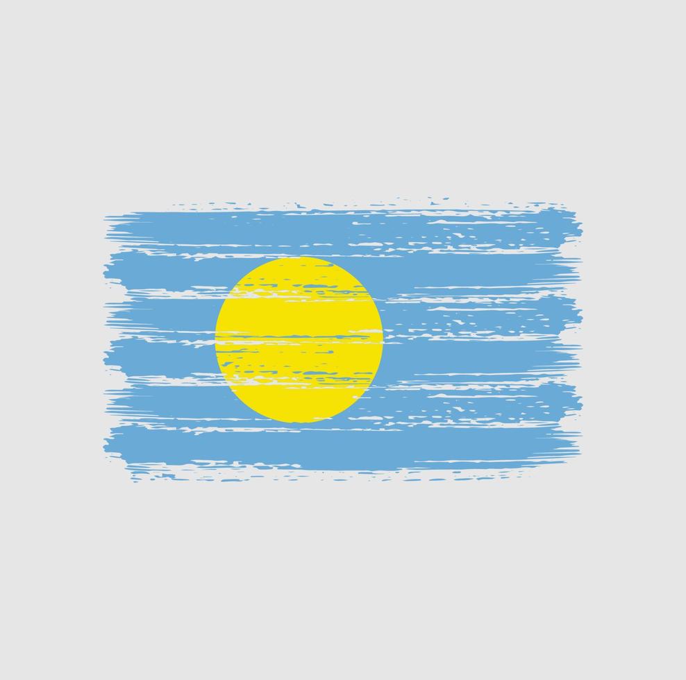 Palau Flag Brush Strokes. National Flag vector