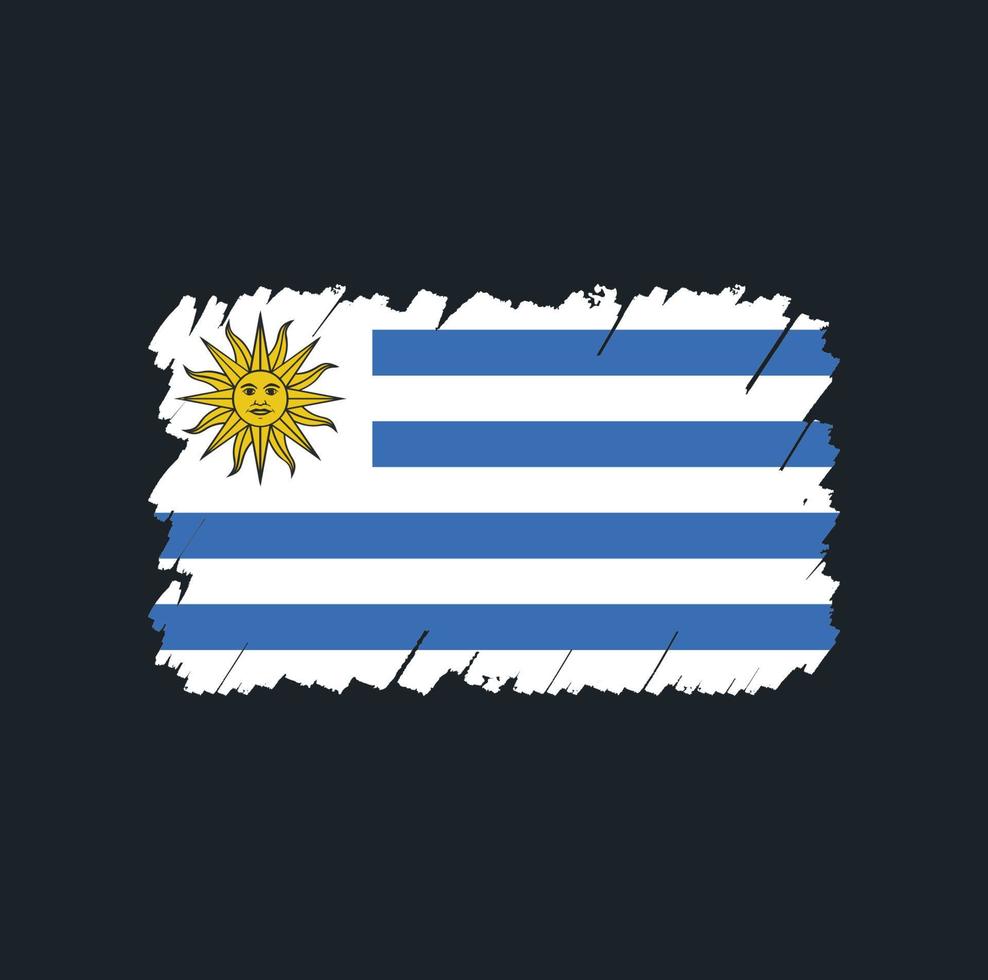 cepillo de bandera de uruguay vector