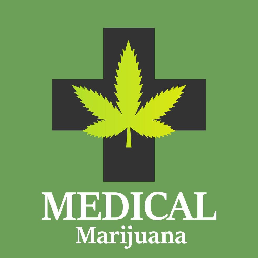 Cannabis logo template illustration. suitable for medical, app, media, label, mark, branding etc vector