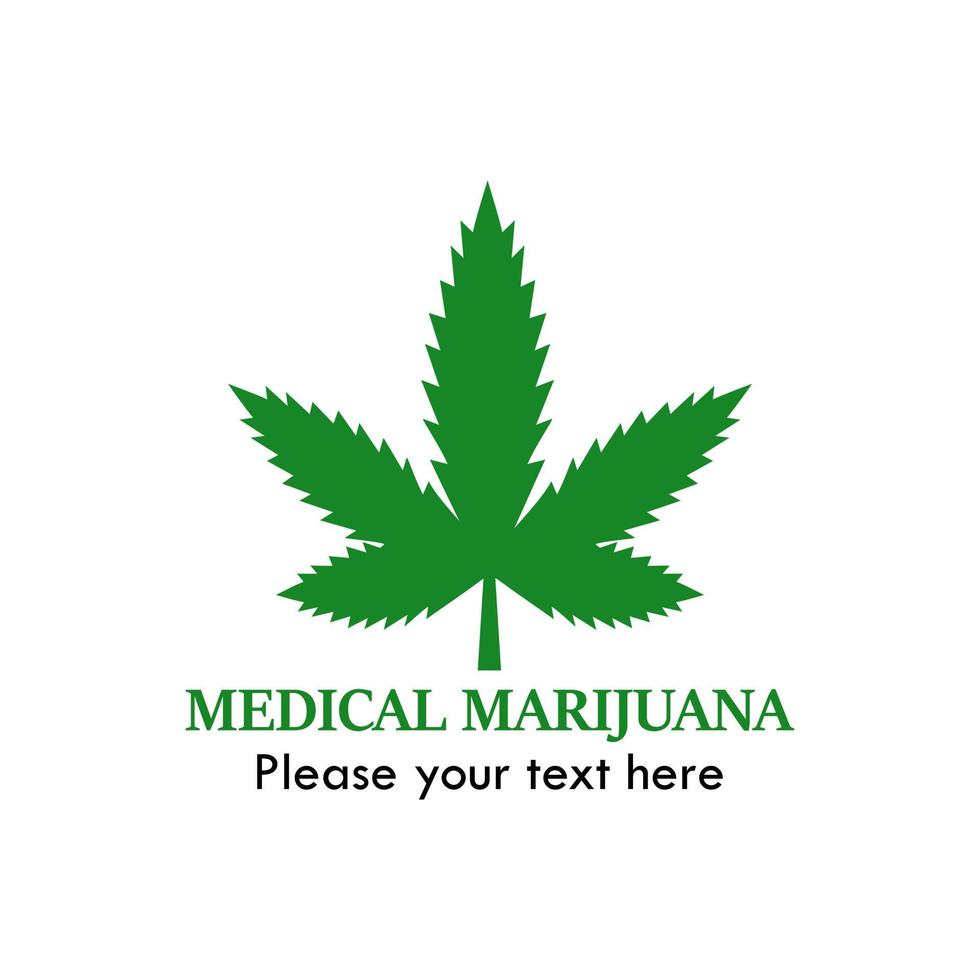 ilustración de plantilla de logotipo de cannabis. adecuado para aplicaciones médicas, medios, etiquetas, marcas, marcas, etc. vector