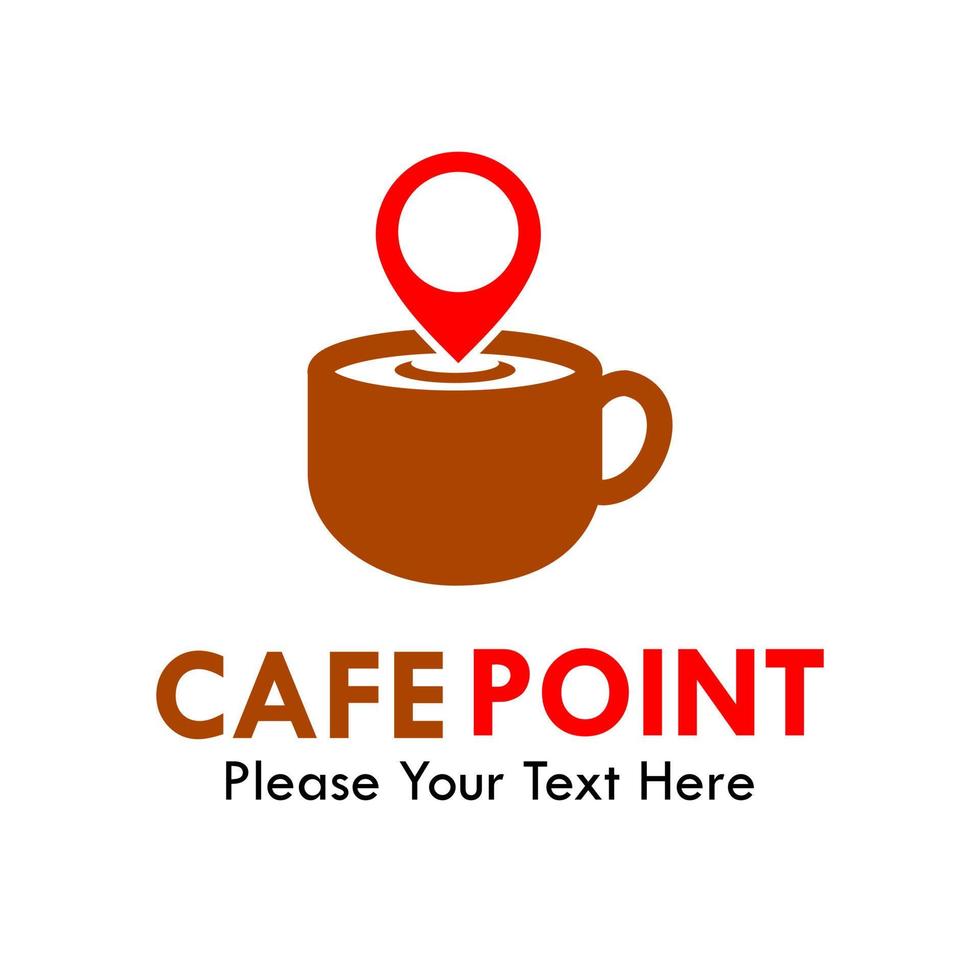 Cafe point logo template illustration, suitable for coffee cafe vector