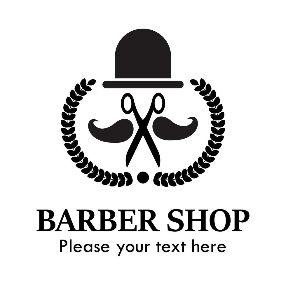 Baber shop logo template illustration. suitabel for baber shop vector