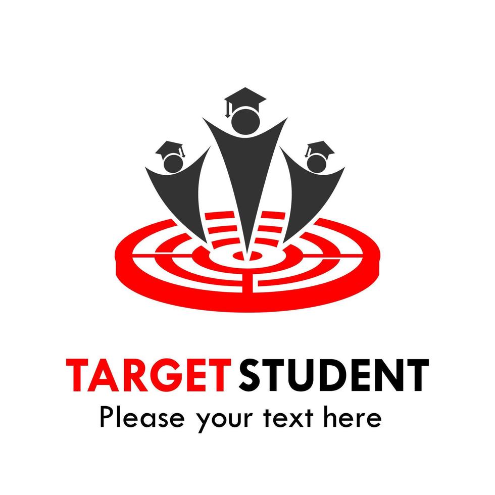 Target student logo template illustration. suitable for education, college, high college, website, etc vector