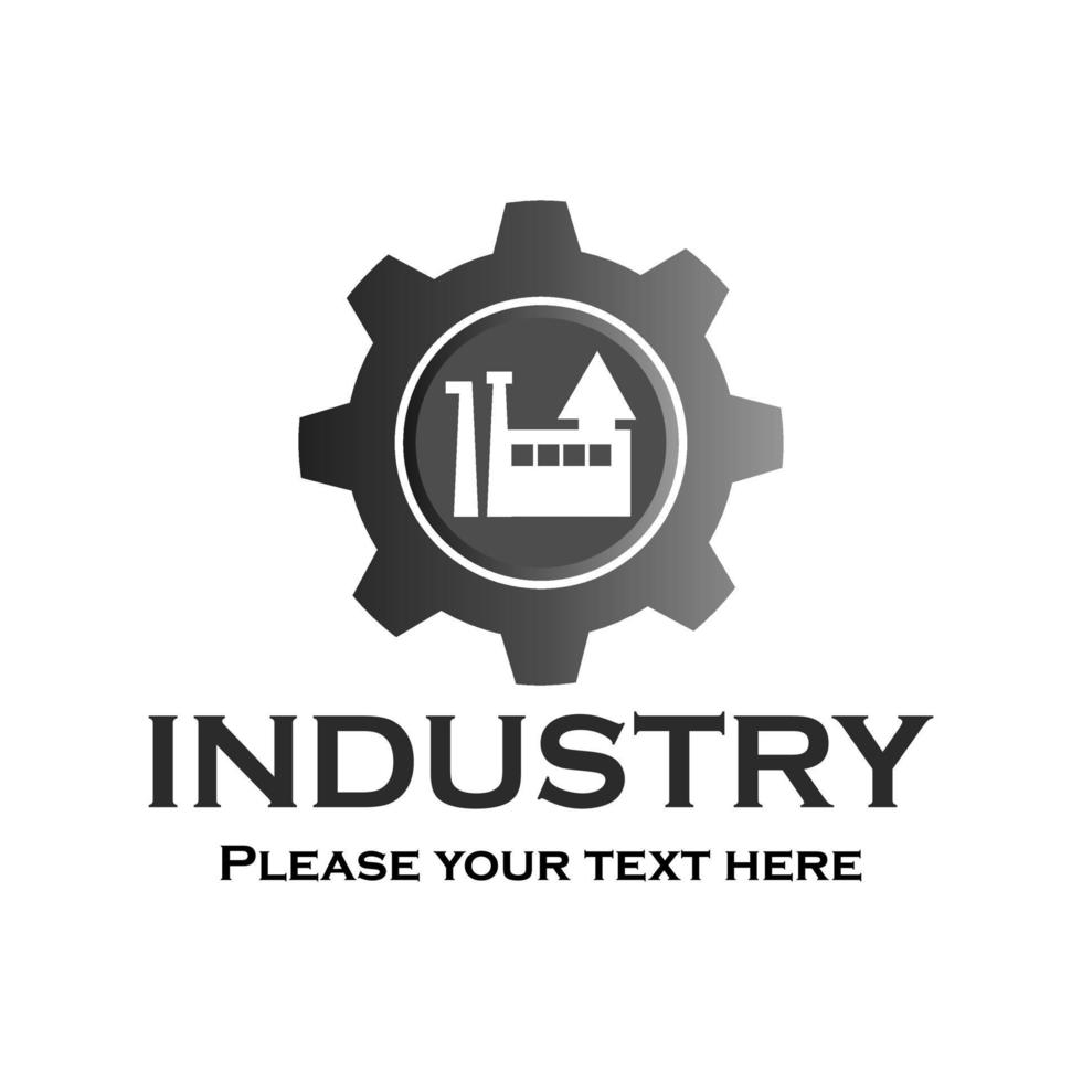 industry logo template illustration, suitable for manufacturing, button, website, tool, factory, mobile, identity, industry games, mobile etc vector