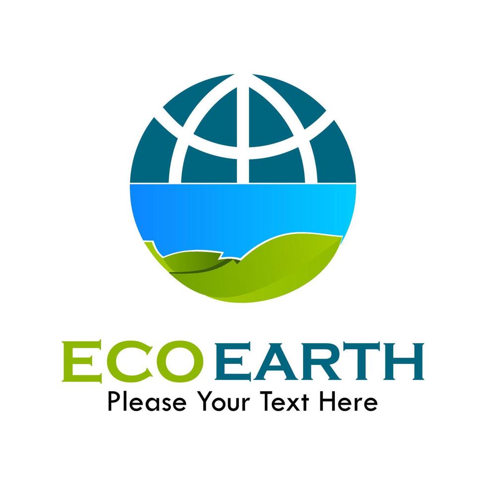 Eco earth logo template illustration. suiatble for earth day, eco, nature, website, network, industry, factory, etc vector