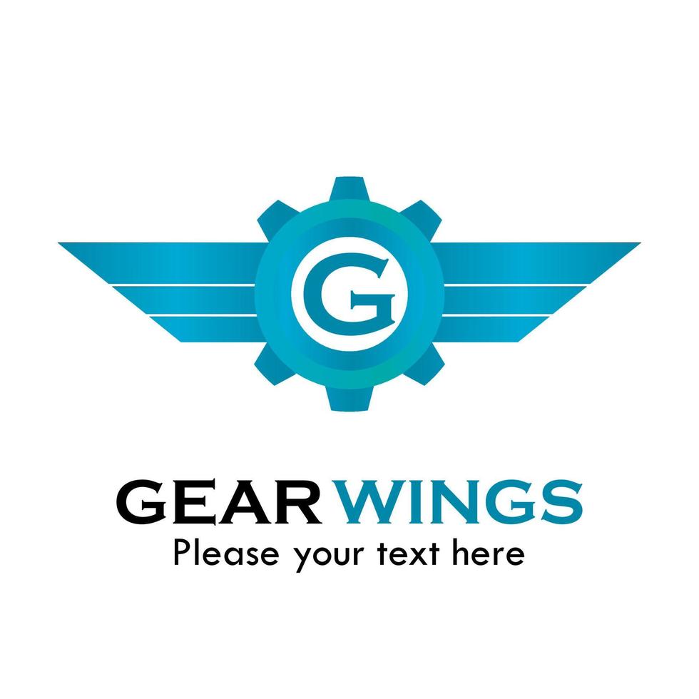 Mechanic logo design template illustration. there are wings, and piston. suitable automotive, industry, website, network, app, etc vector
