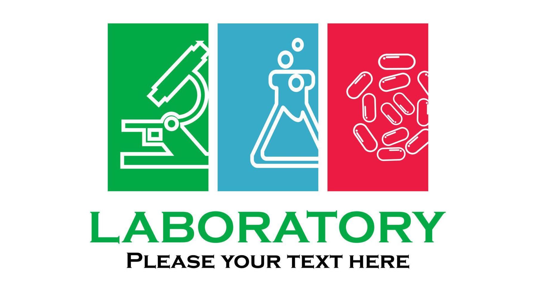 Laboratory logo template illustration. suitable for industri, medical, pharmacy, brand. website