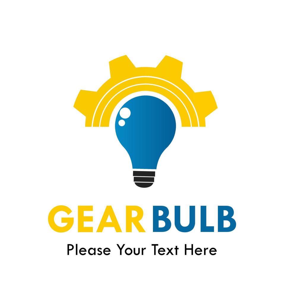 Gear bulb logo template illustration. suiatble for education, automotive, website, media, app, factory, industry, symbol, business etc vector