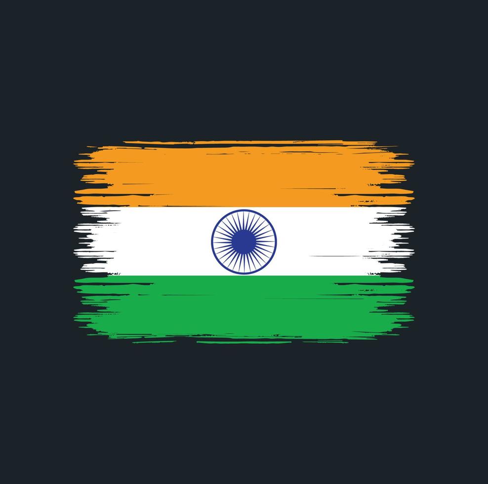 India Flag Brush. National Flag vector