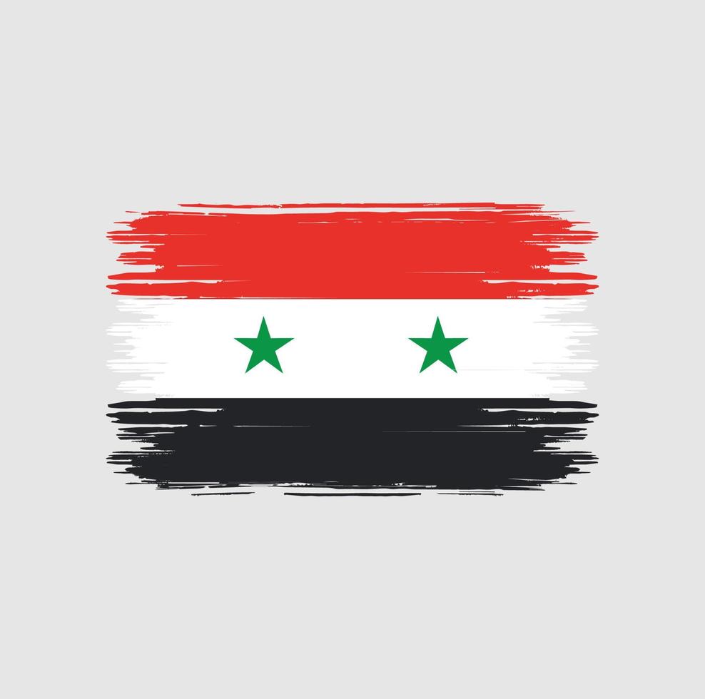 cepillo de bandera siria. bandera nacional vector