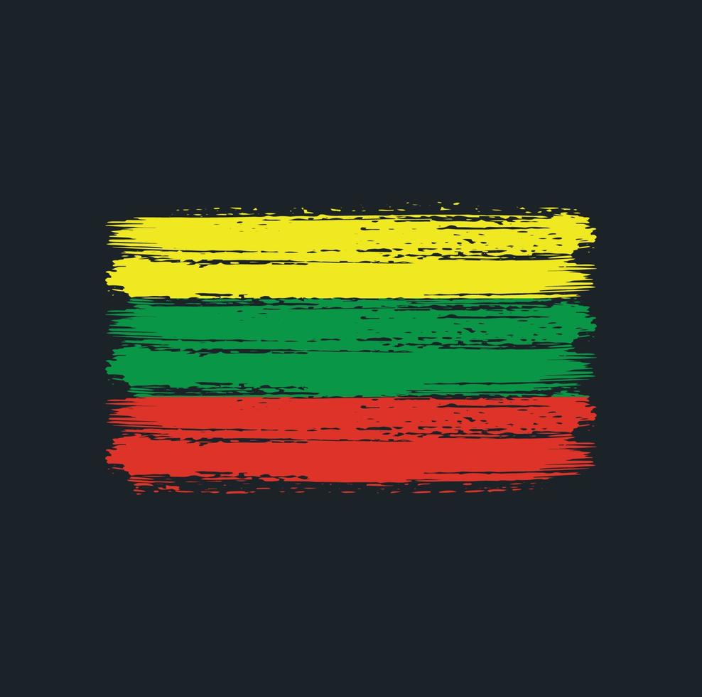 Lithuania Flag Brush Strokes. National Flag vector