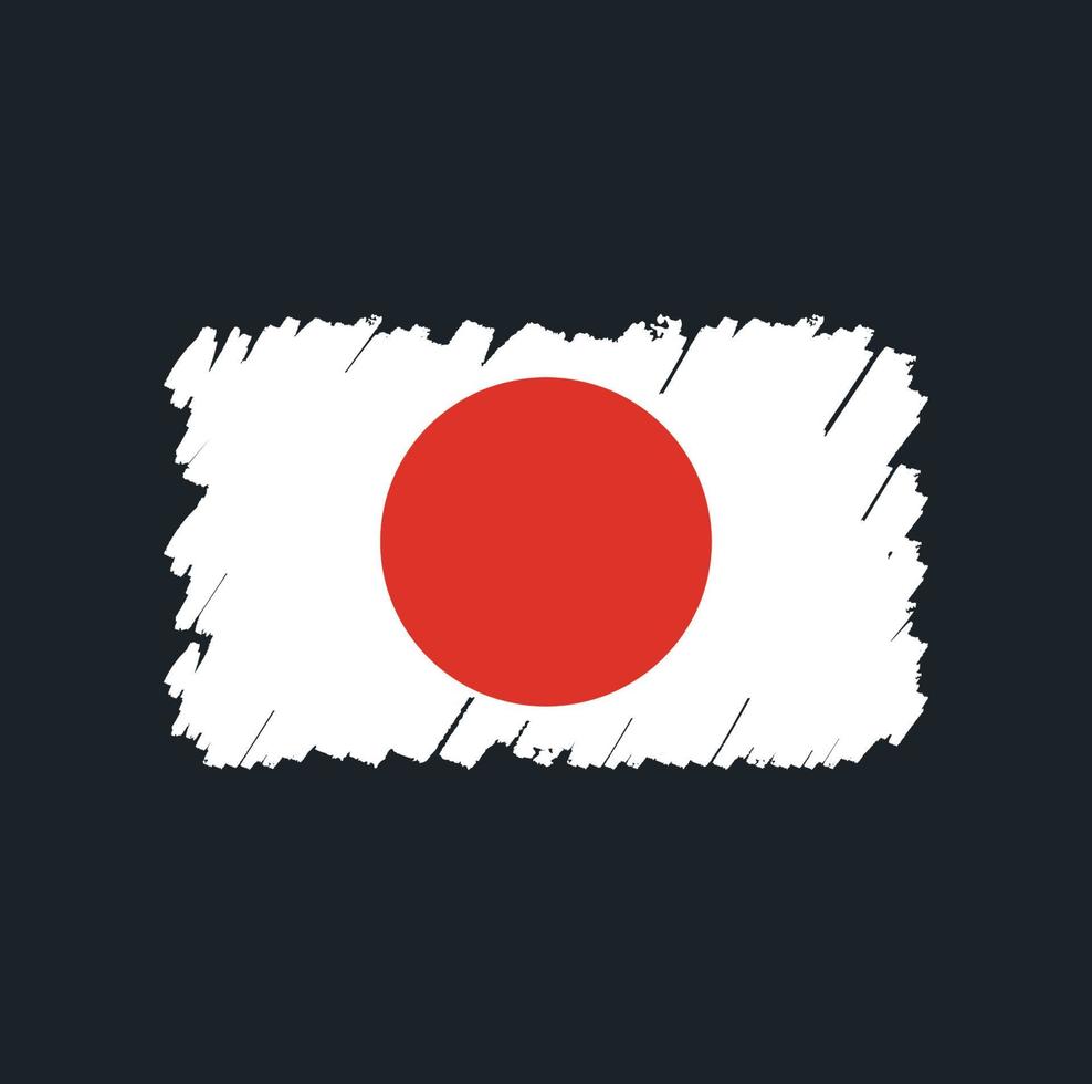 Japan Flag Brush vector