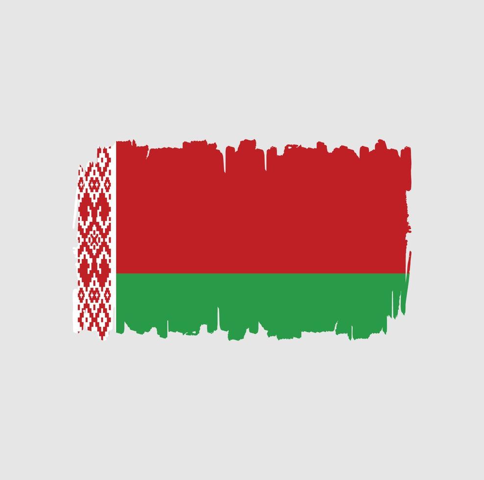 Belarus Flag Brush Strokes. National Flag vector