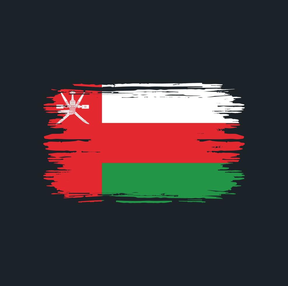 Oman Flag Brush. National Flag vector