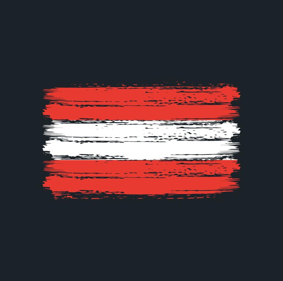 Austria Flag Brush Strokes. National Flag vector