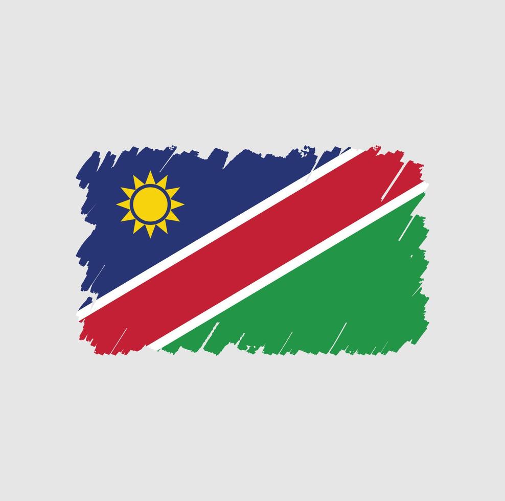 cepillo de bandera de namibia vector