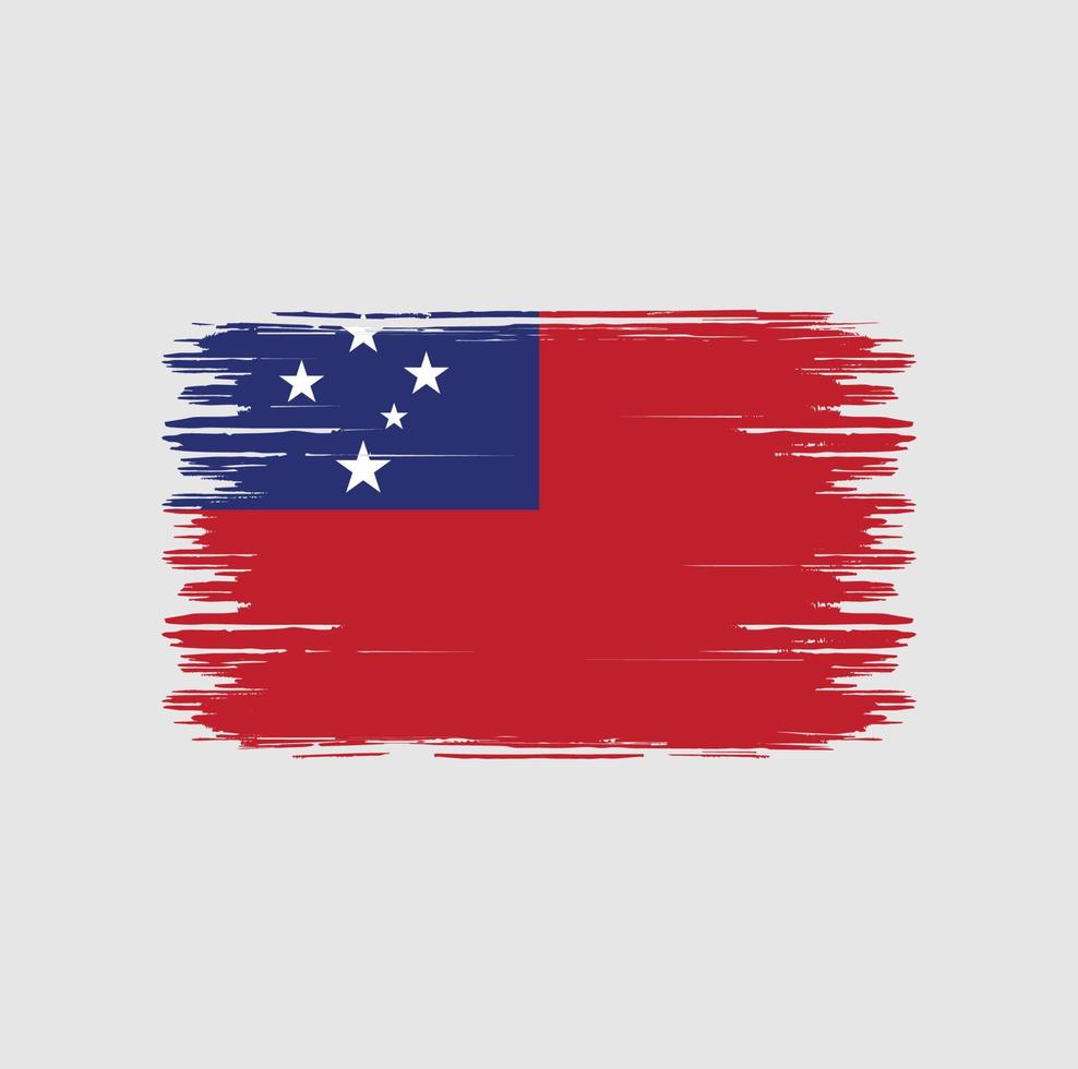 cepillo de bandera de samoa. bandera nacional vector