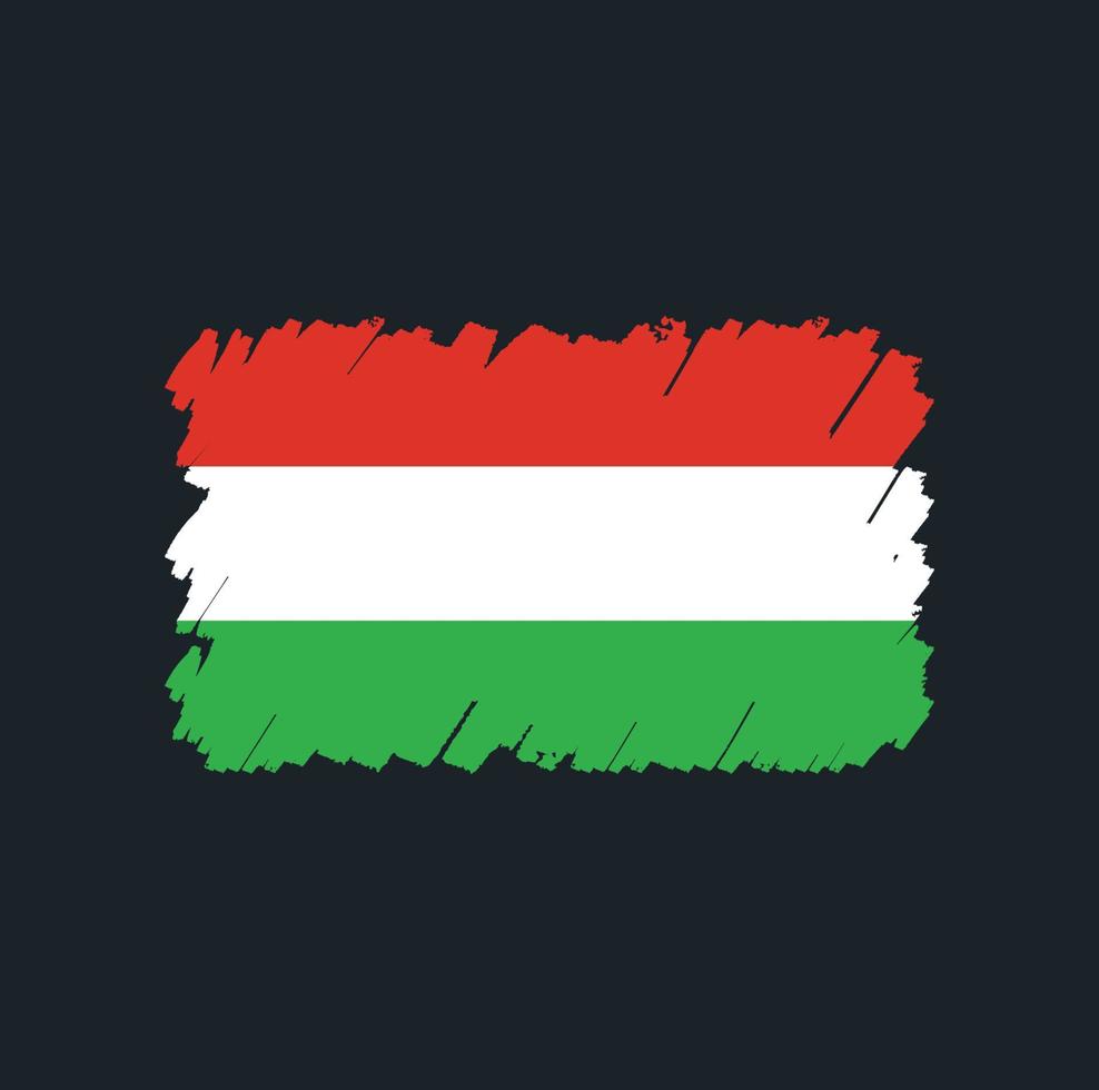 Hungary Flag Brush vector