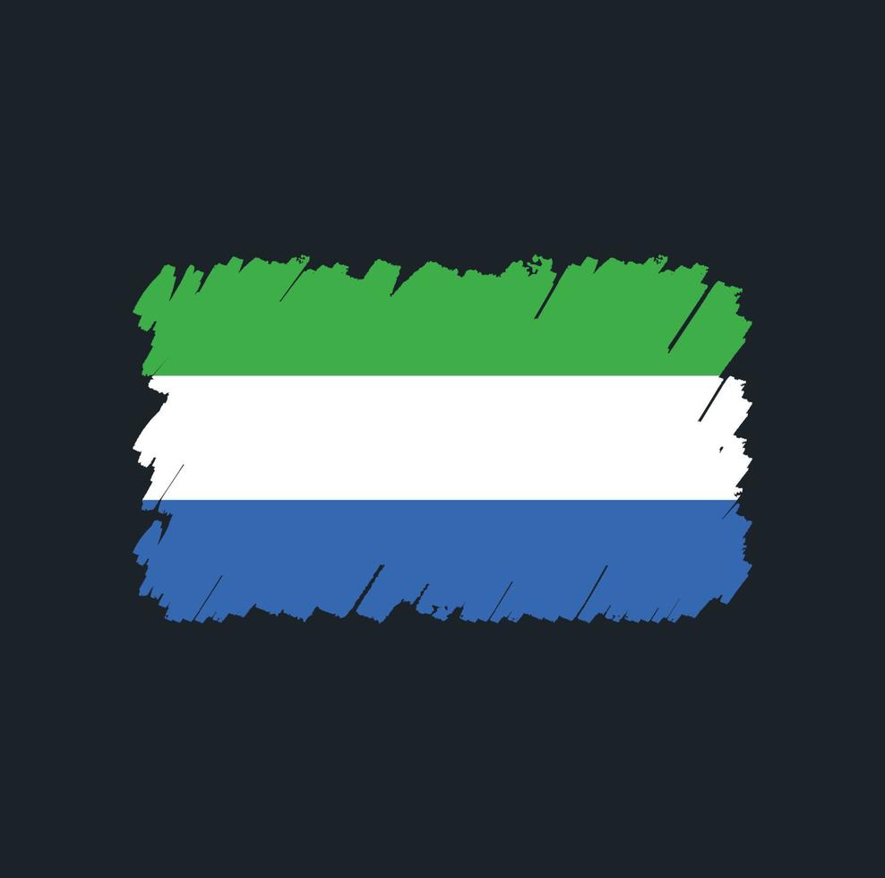 Sierra Leone Flag Brush vector