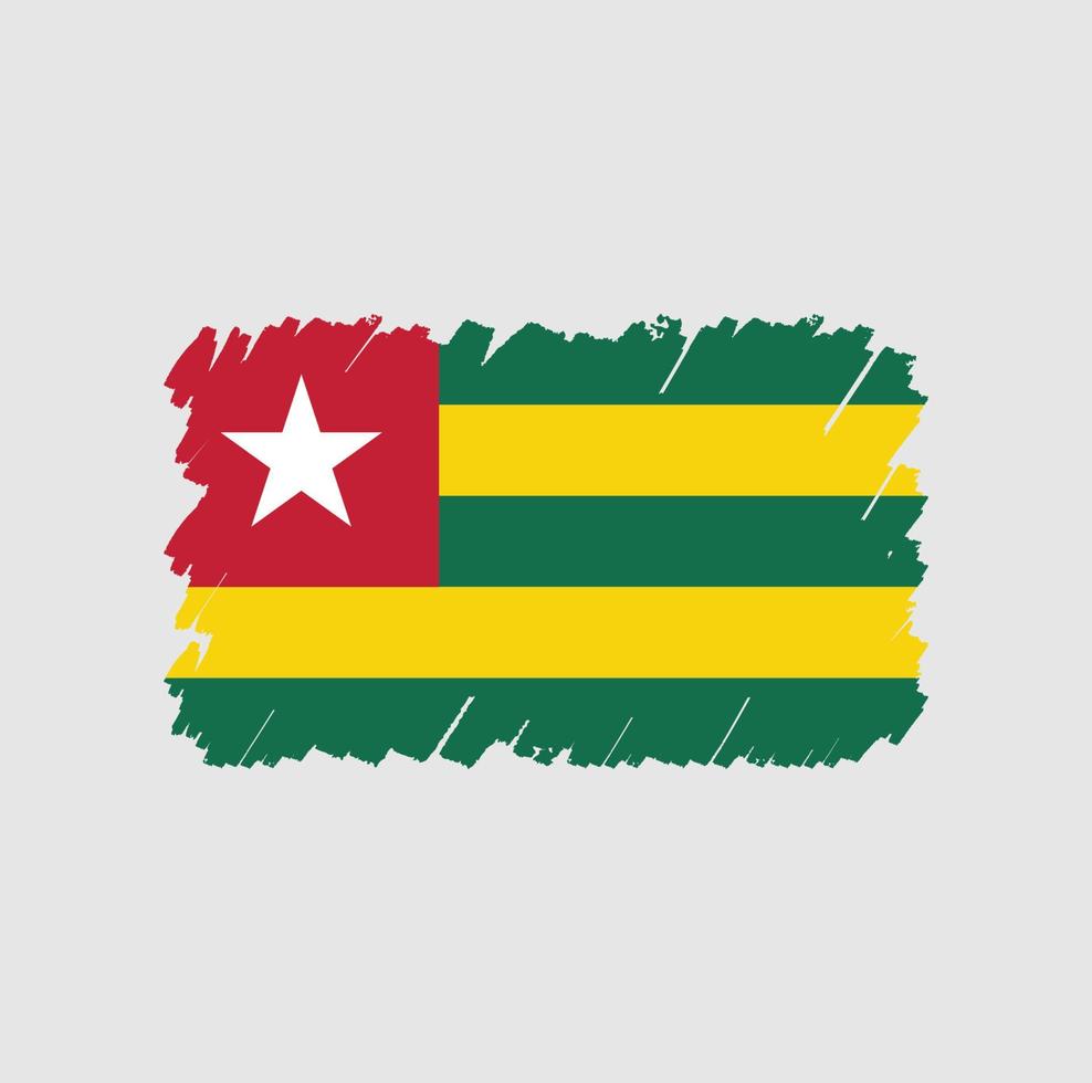 Togo Flag Brush vector
