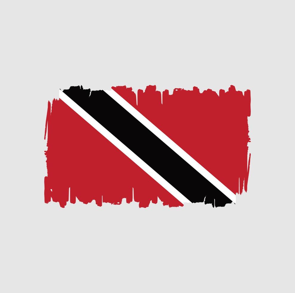 trazos de pincel de bandera de trinidad y tobago. bandera nacional vector