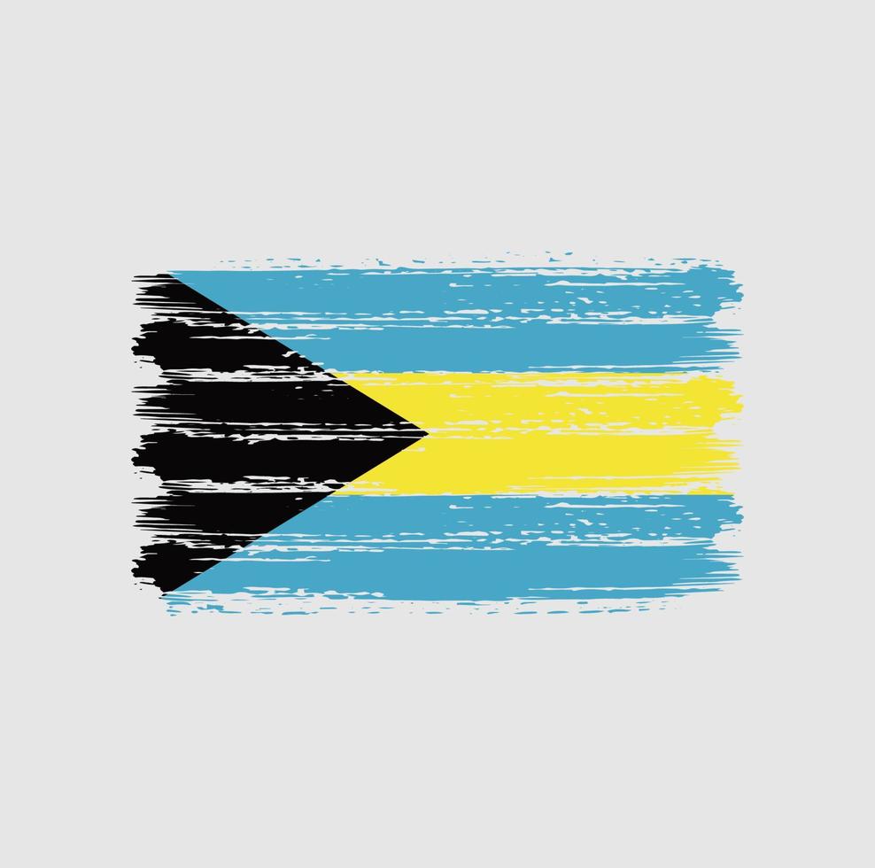 Bahamas Flag Brush Strokes. National Flag vector