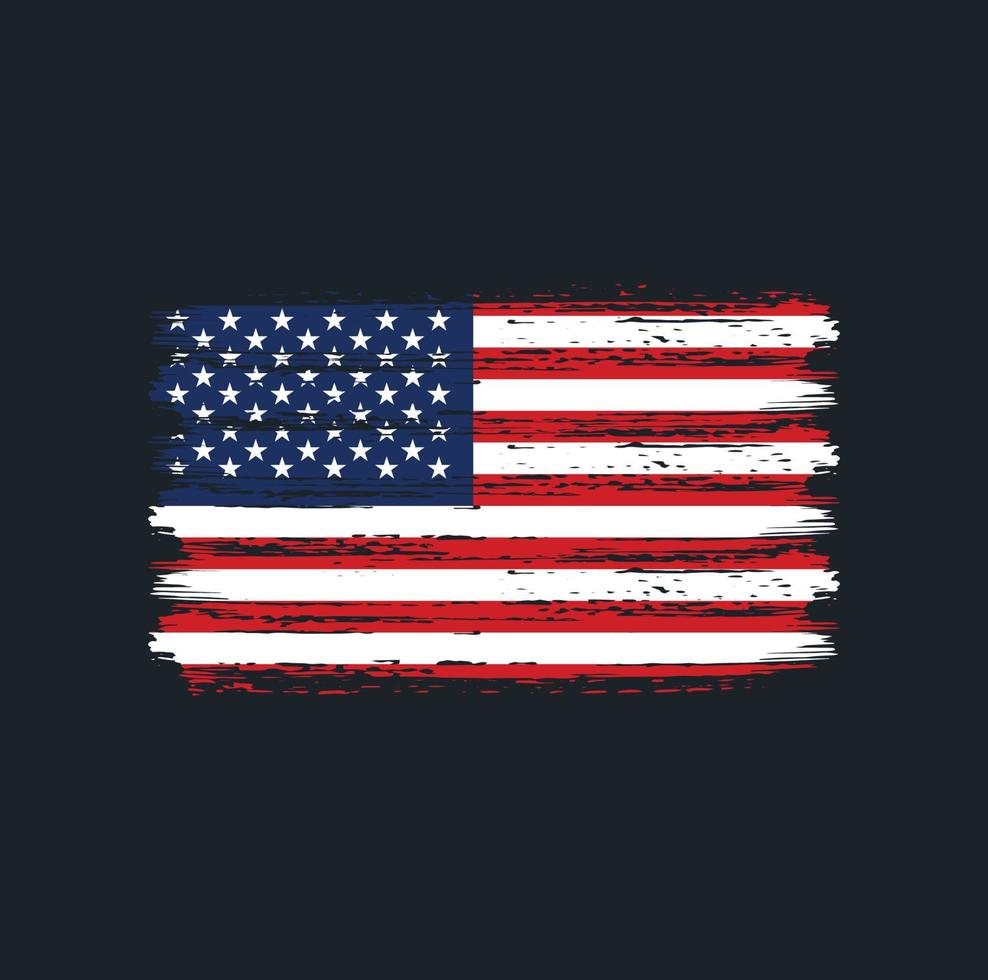 American Flag Brush Strokes. National Flag vector