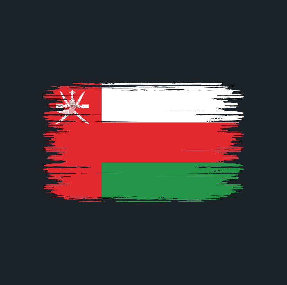 Oman Flag Brush. National flag vector