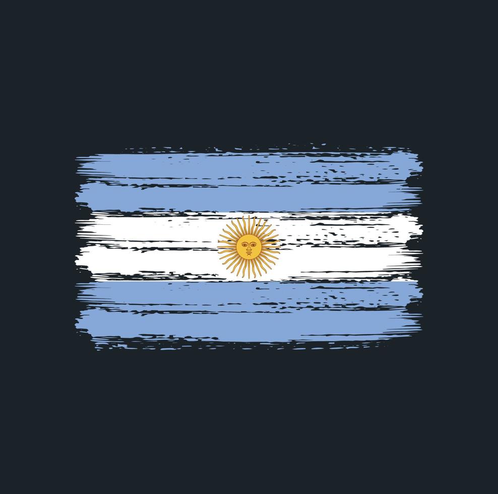 Argentina Flag Brush Strokes. National Flag vector