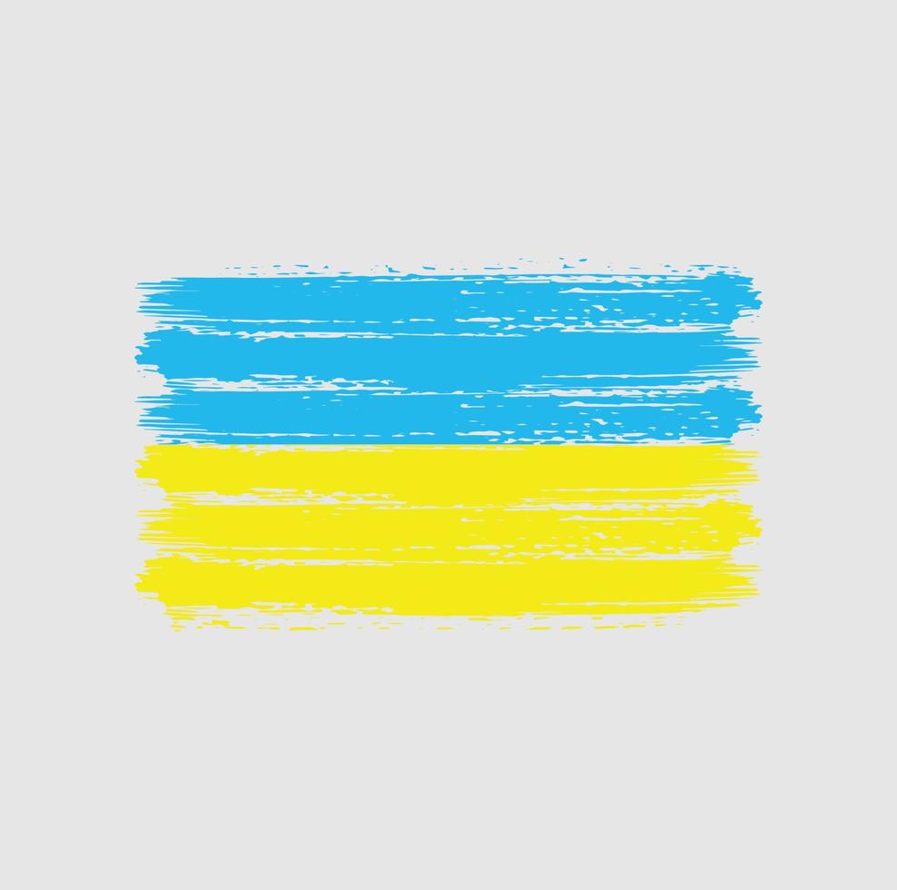 Ukraine Flag Brush Strokes. National Flag vector