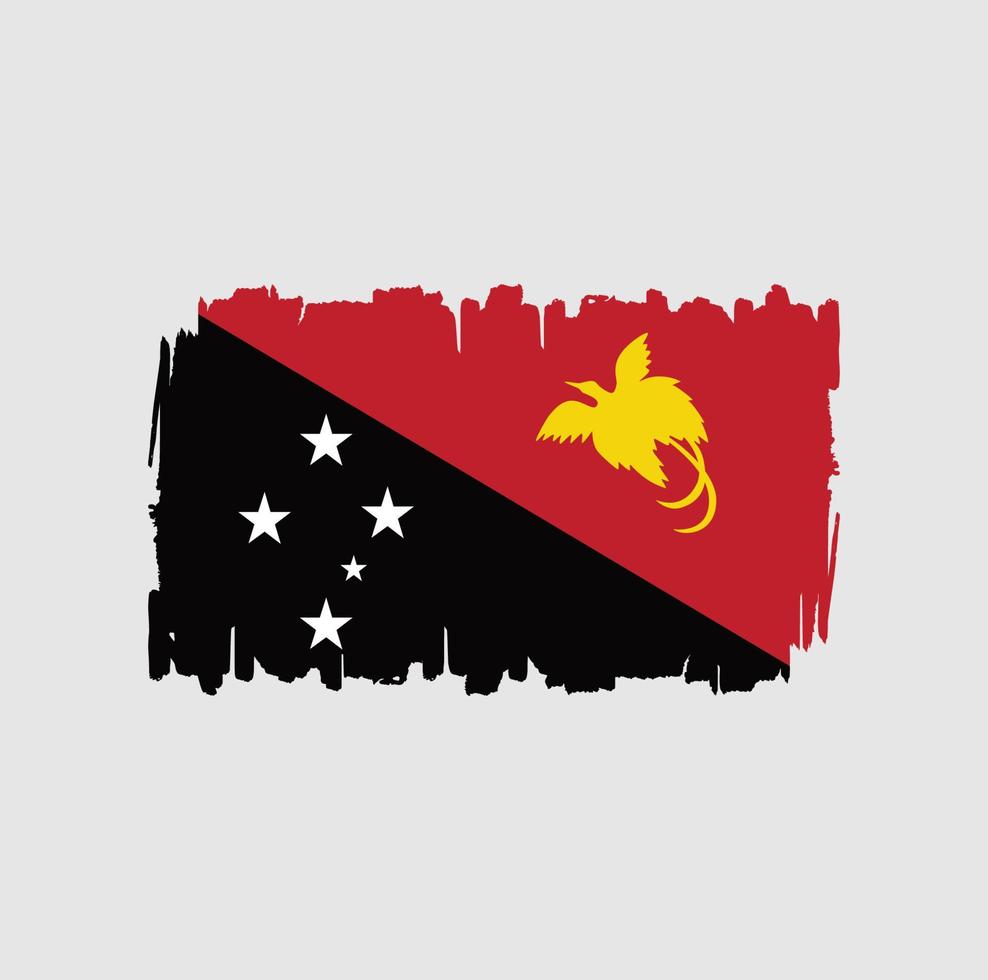 Papua New Guinea Flag Brush Strokes. National Flag 6553103 Vector Art ...