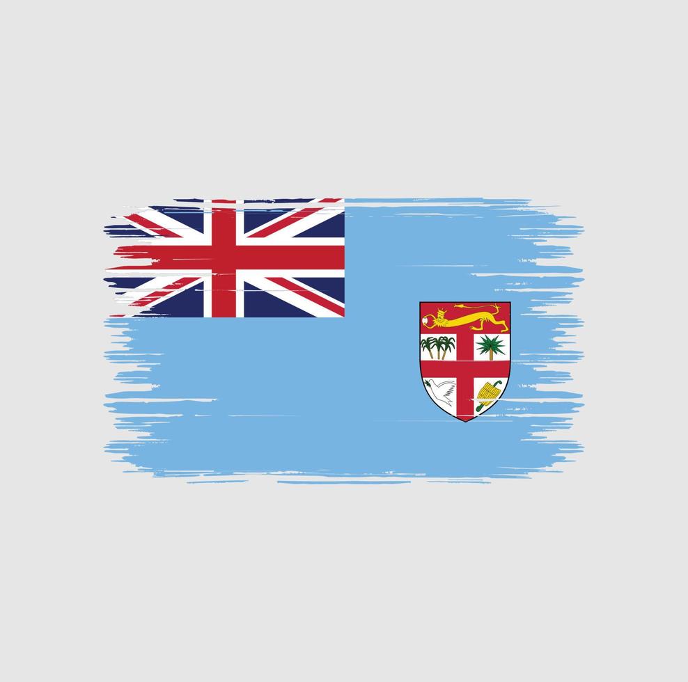 Fiji Flag Brush. National flag vector