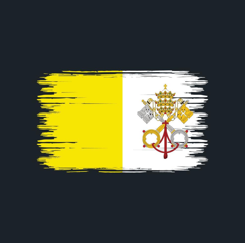 Vatican Flag Brush. National flag vector